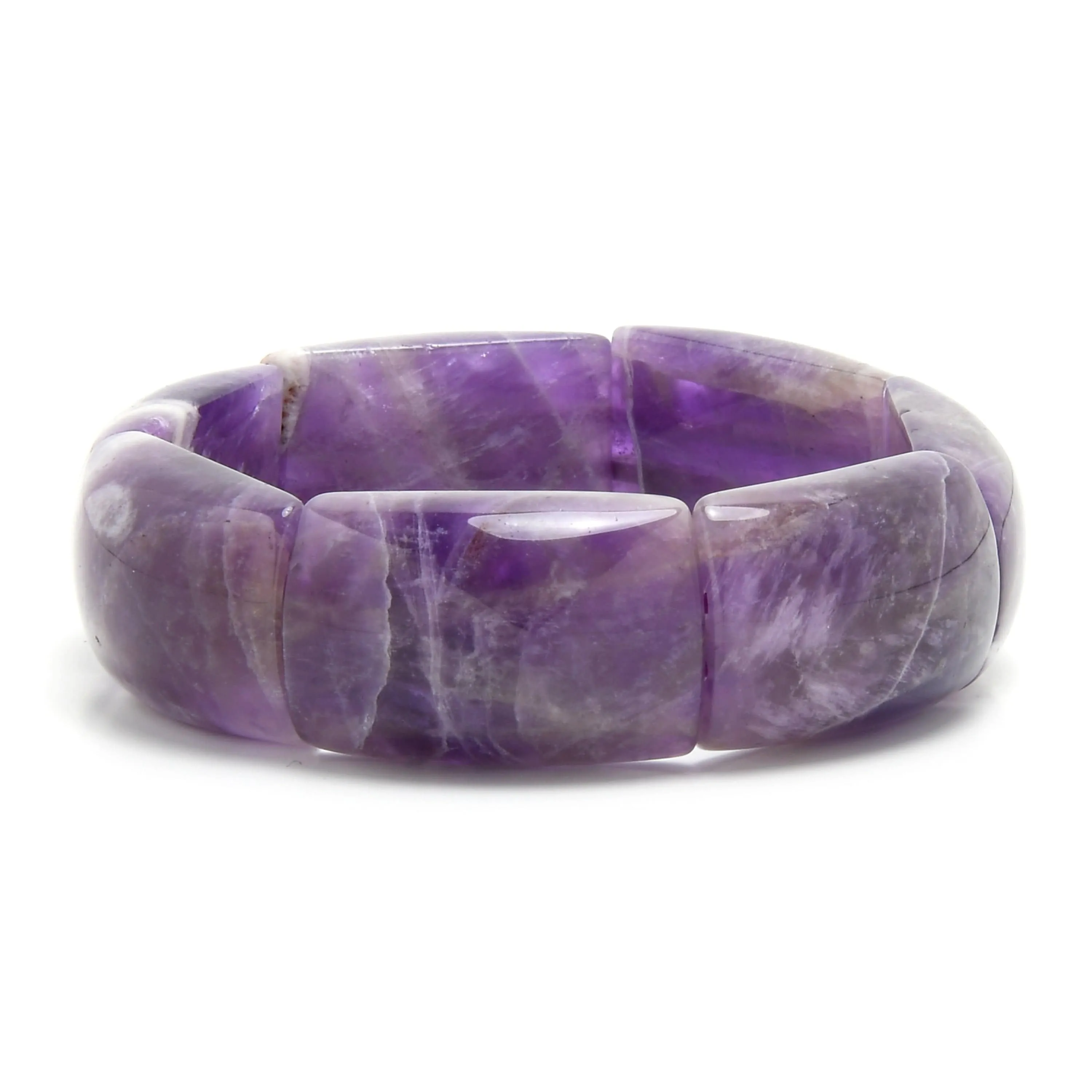 30mm Amethyst Stretch Bangle