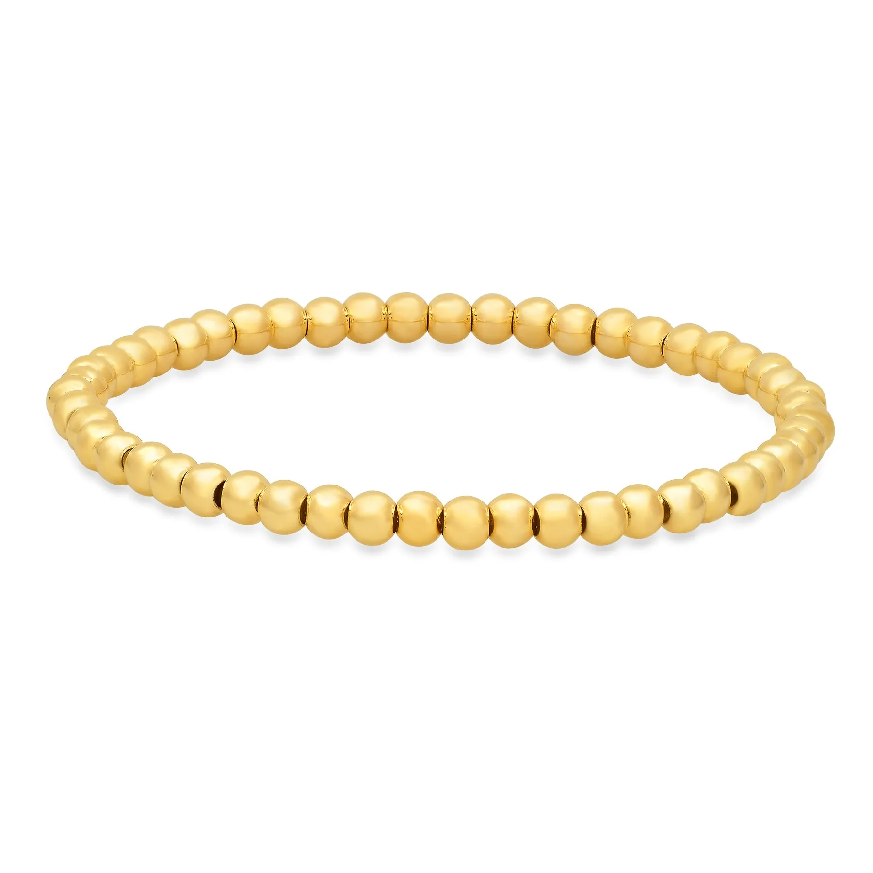 4 MM STRETCH BRACELET, GOLD