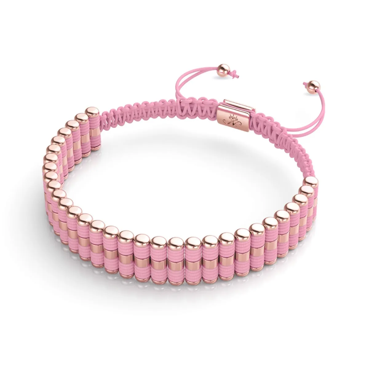 Amici | 18k Rose Gold | Pink | Macrame Bracelet