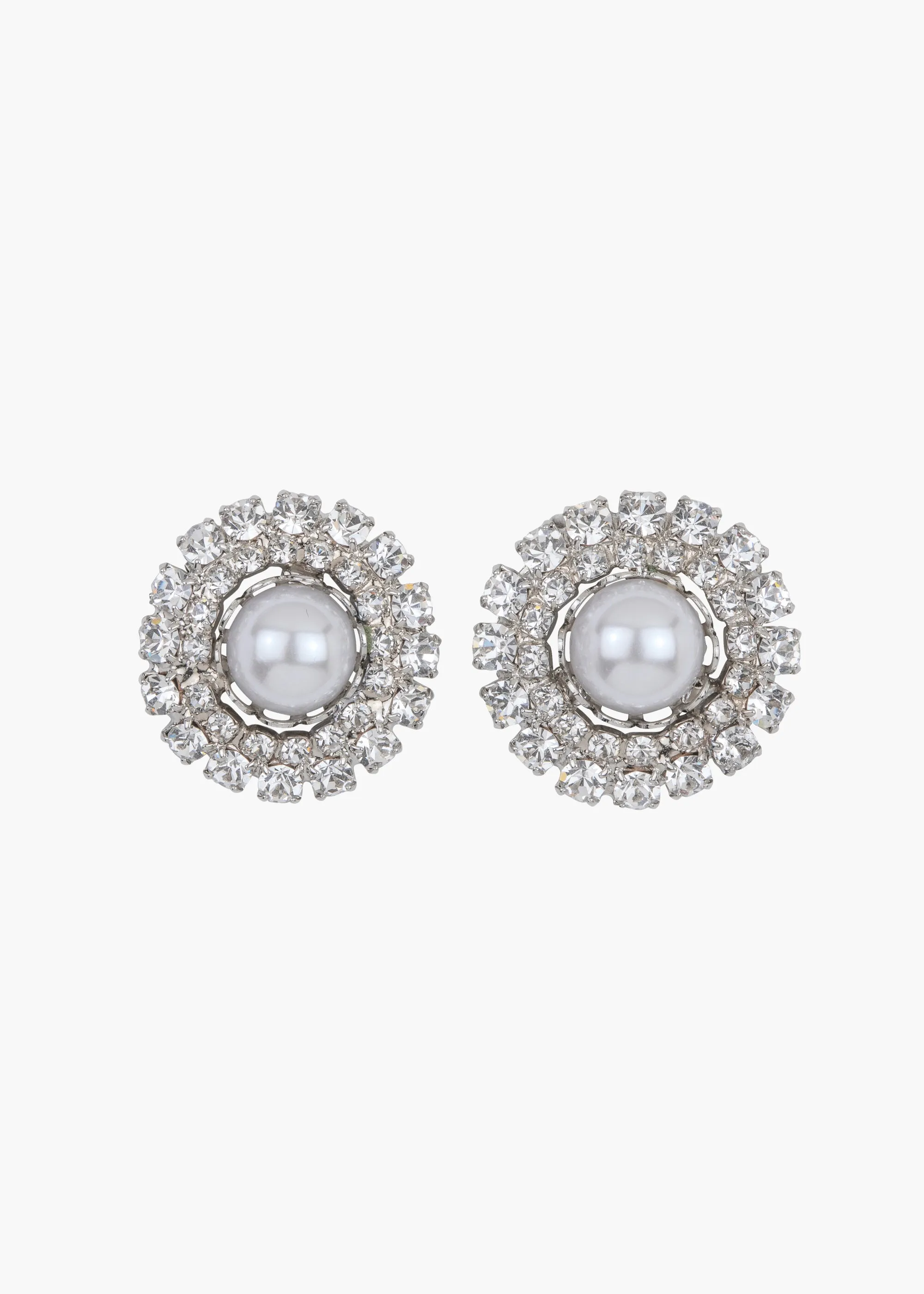 Antinea Earrings -- Crystal Pearl