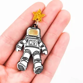 Astronaut Post Drop Earrings