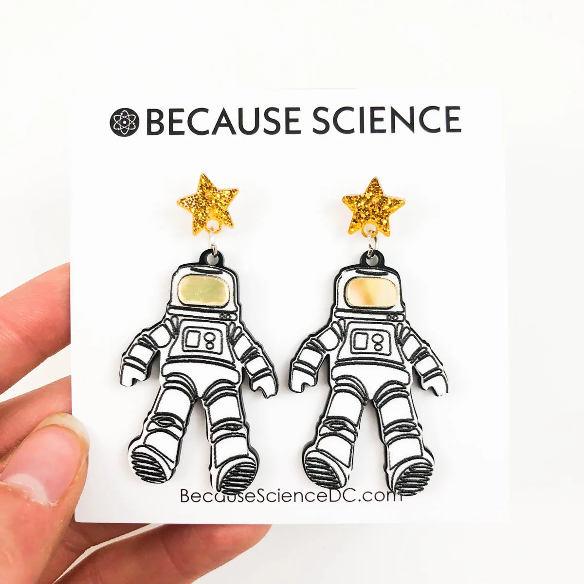 Astronaut Post Drop Earrings