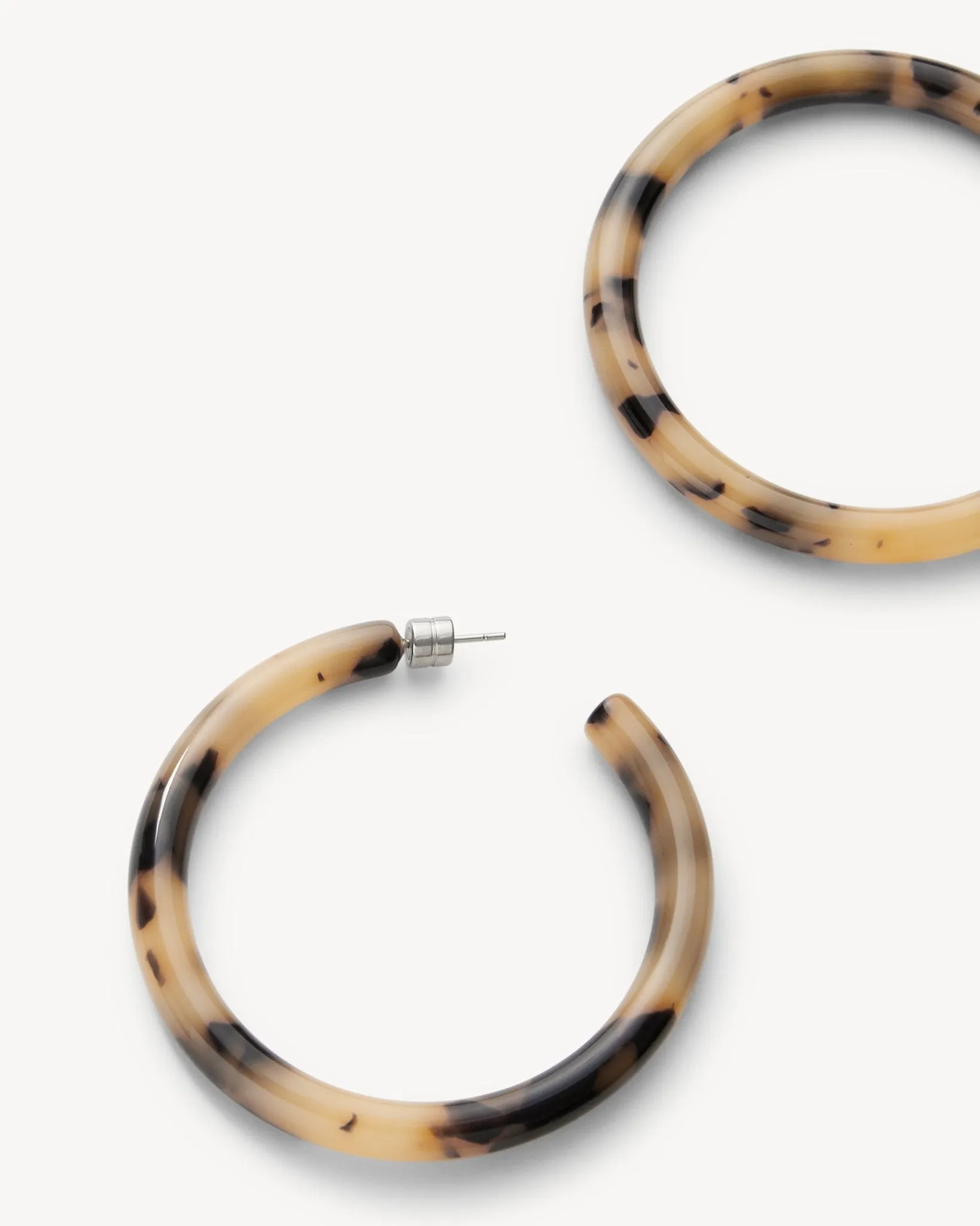 Bold Hoops in Blonde Tortoise