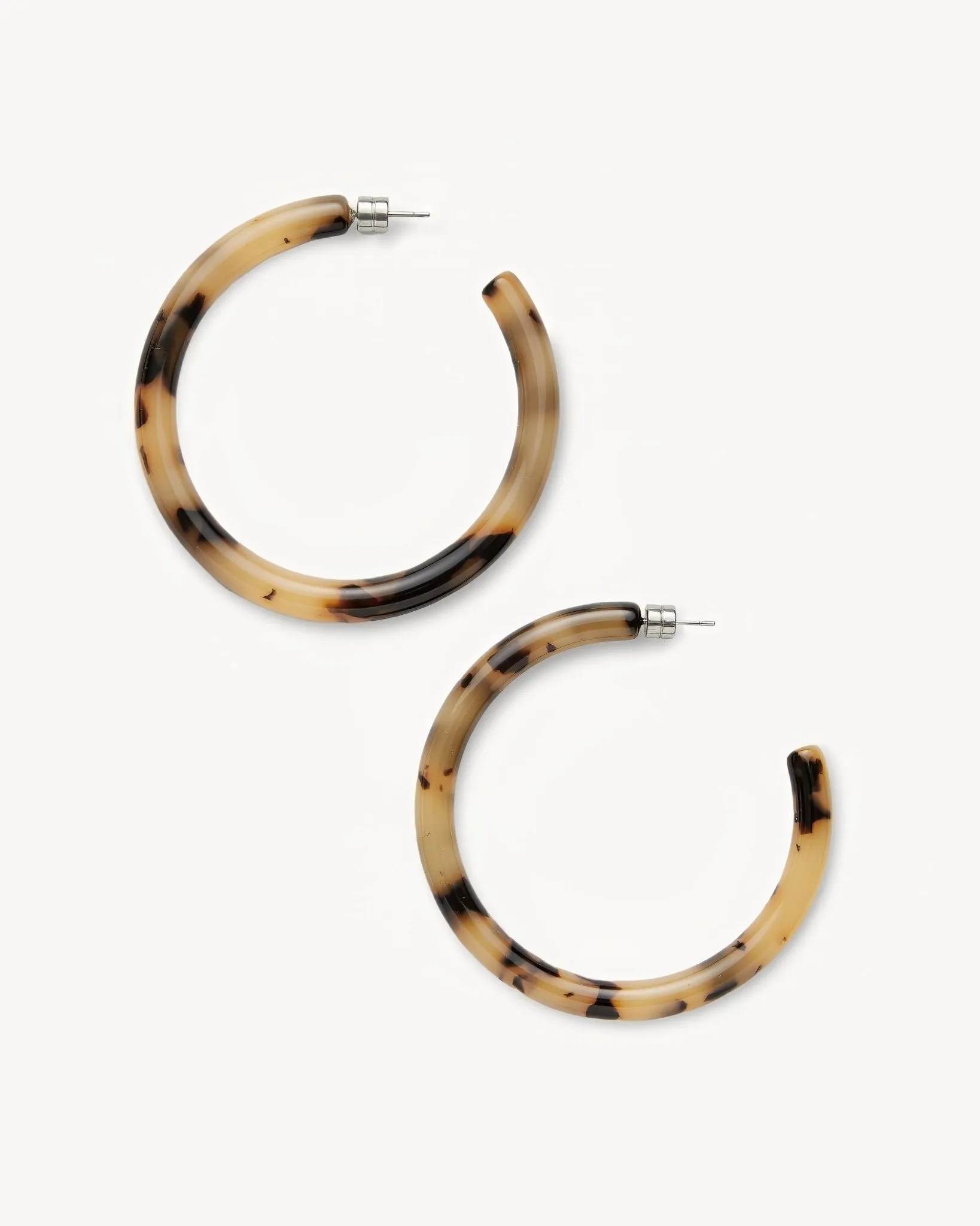 Bold Hoops in Blonde Tortoise