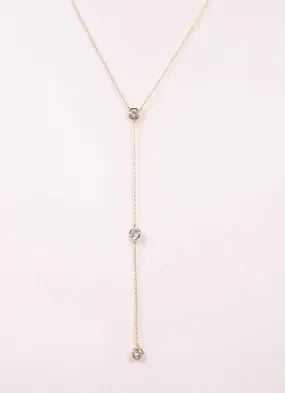 BURSTYN CZ Y NECKLACE