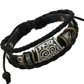 Carving Beaded Multilayer Woven Bracelet