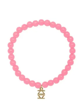 Cassie Bead Stretch Bracelet-Pink