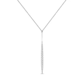 Cheer Tapering Moissanite Accented Necklace