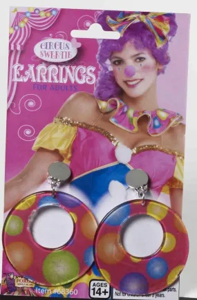 Circus Sweetie Polka Dot Costume Earrings