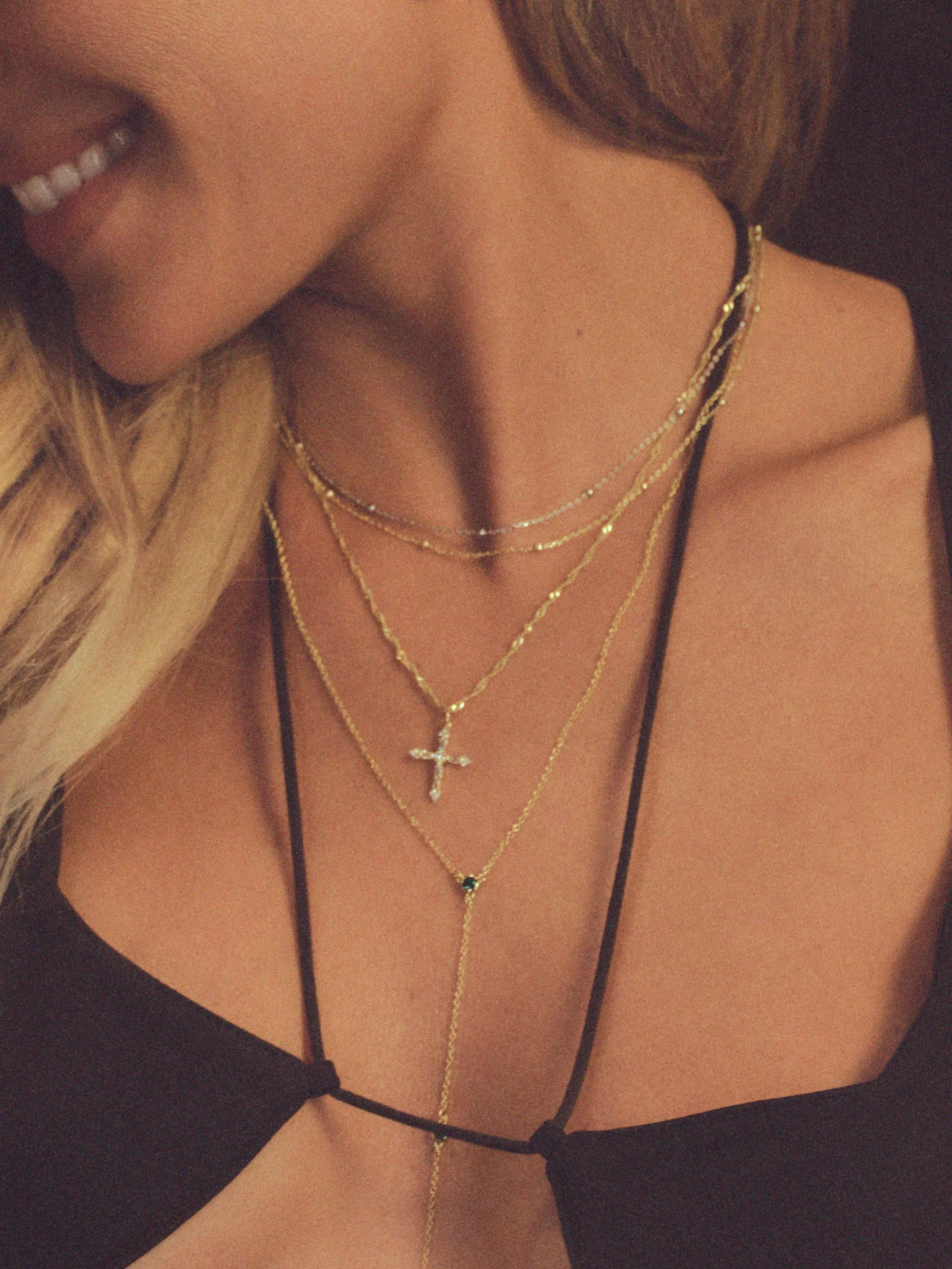 Crystalized Cross Pendant Necklace