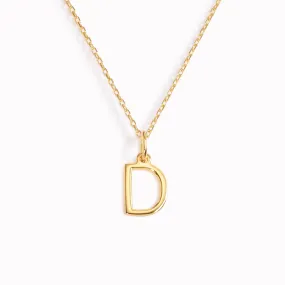 D Necklace / Gold Initial Necklace