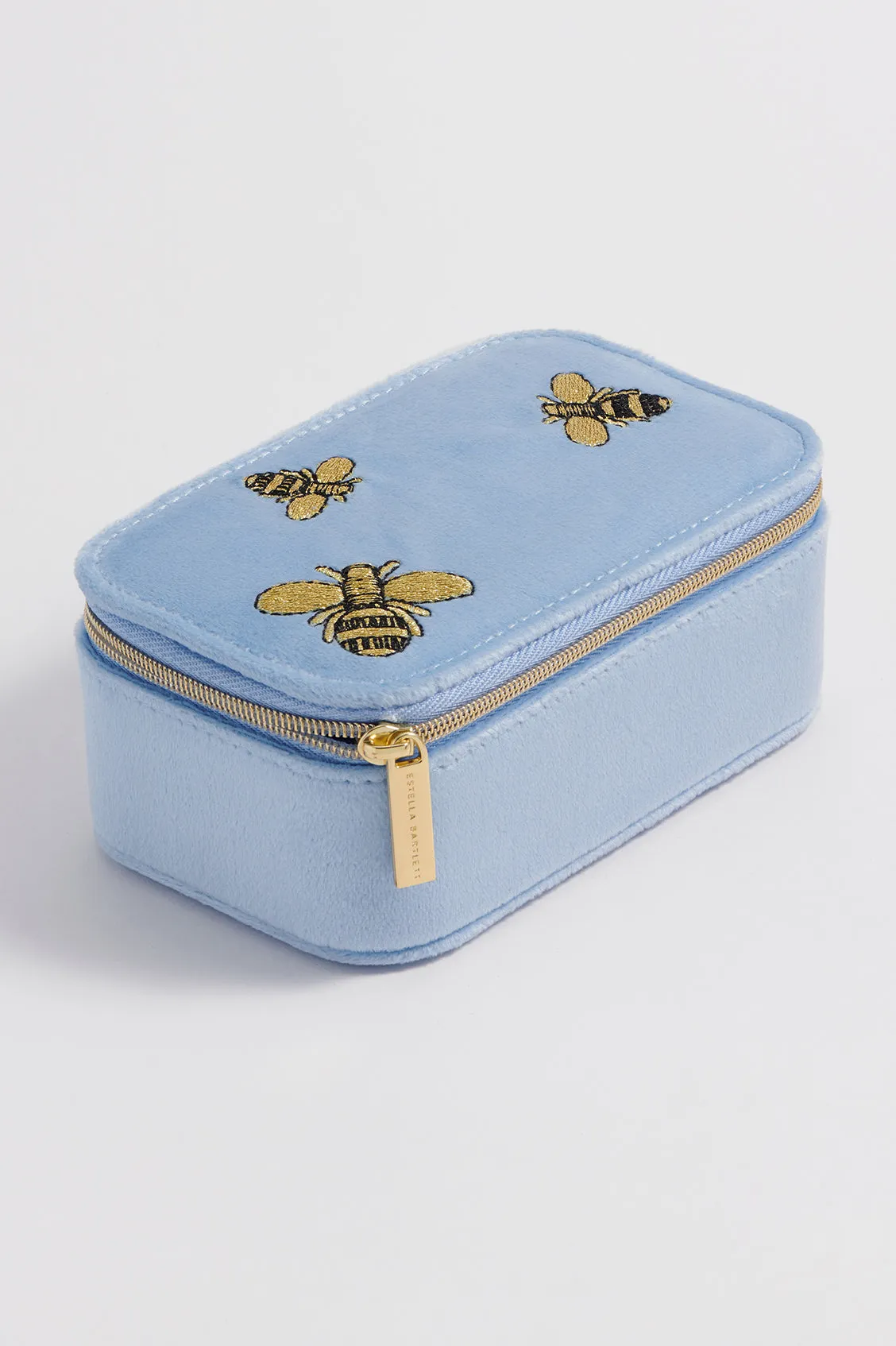 Embroidered Bees Mini Jewellery Box