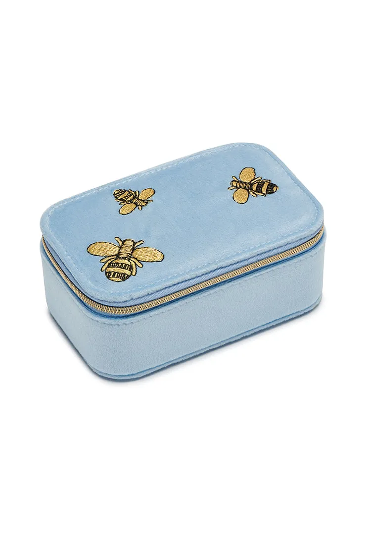 Embroidered Bees Mini Jewellery Box