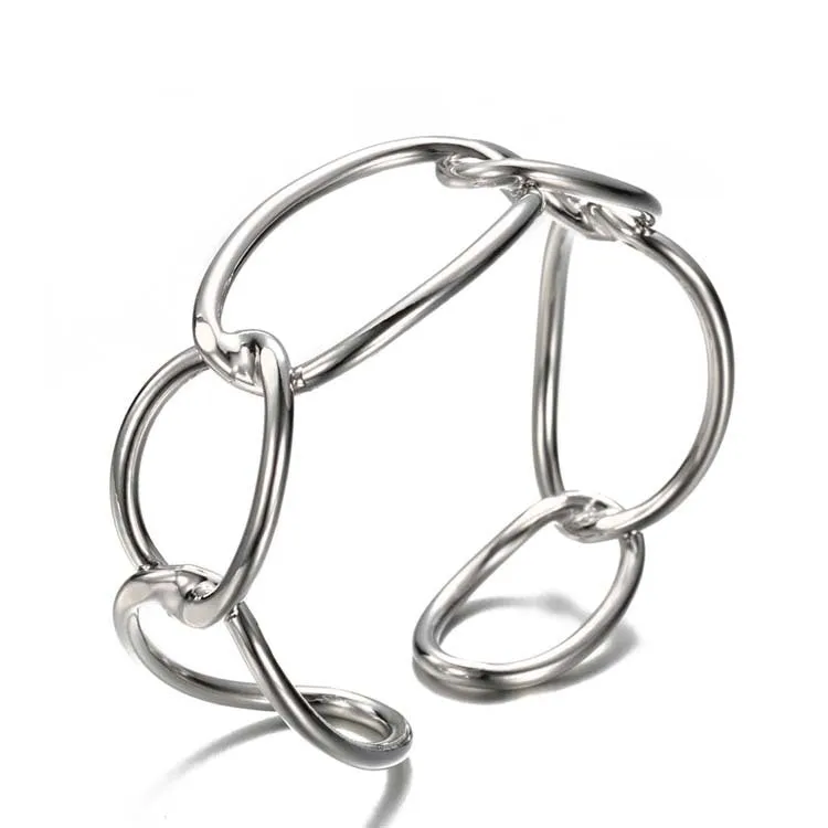 Explosive metal circle woven bracelet