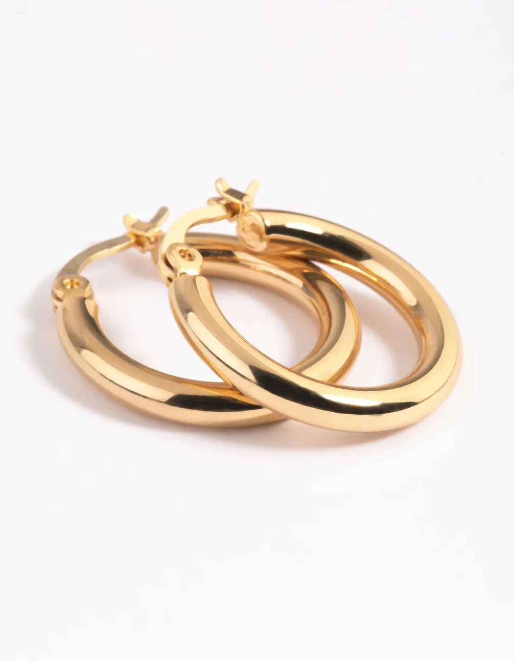 Gold Plated Thin Hoop Earrings