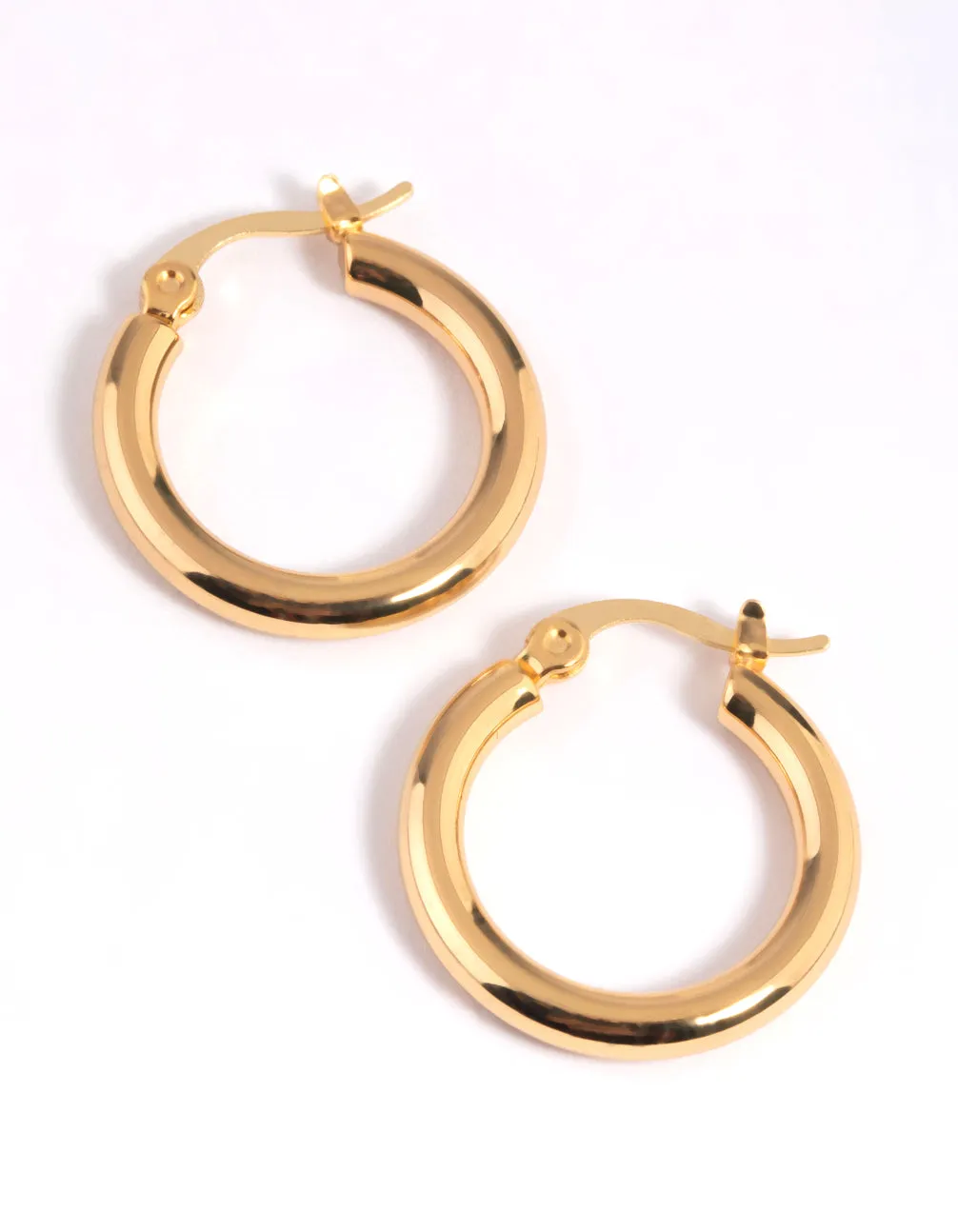 Gold Plated Thin Hoop Earrings