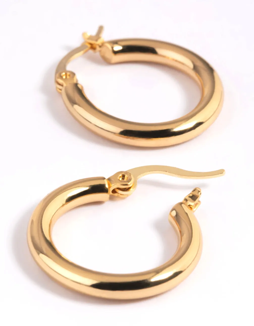 Gold Plated Thin Hoop Earrings