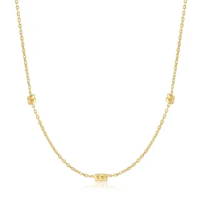 Gold Smooth Twist Chain Necklace