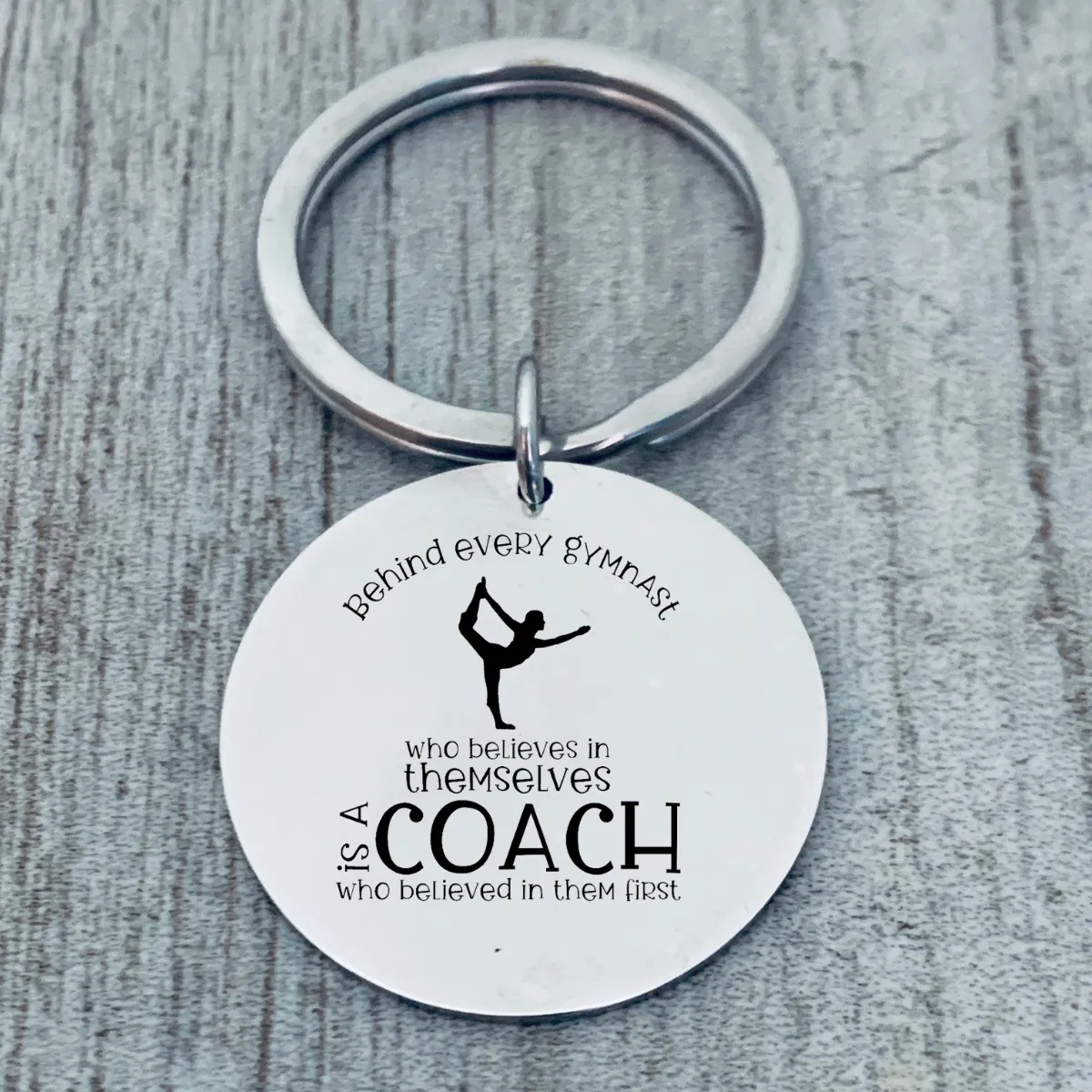 Gymnastics Coach Keychain - Believe In Yourself