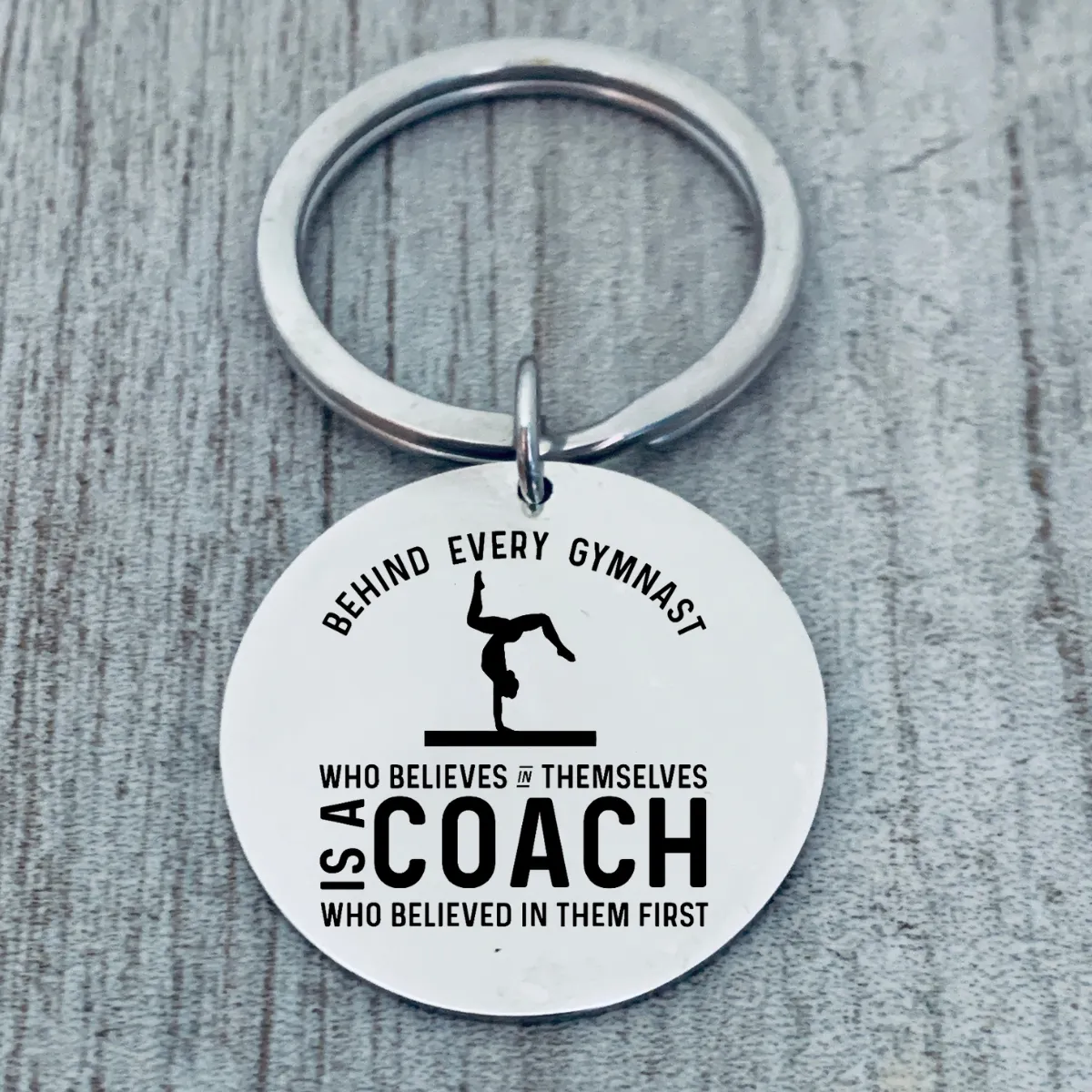 Gymnastics Coach Keychain - Believe In Yourself