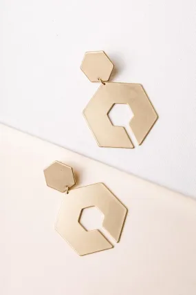 Hexagons Oversized Earrings