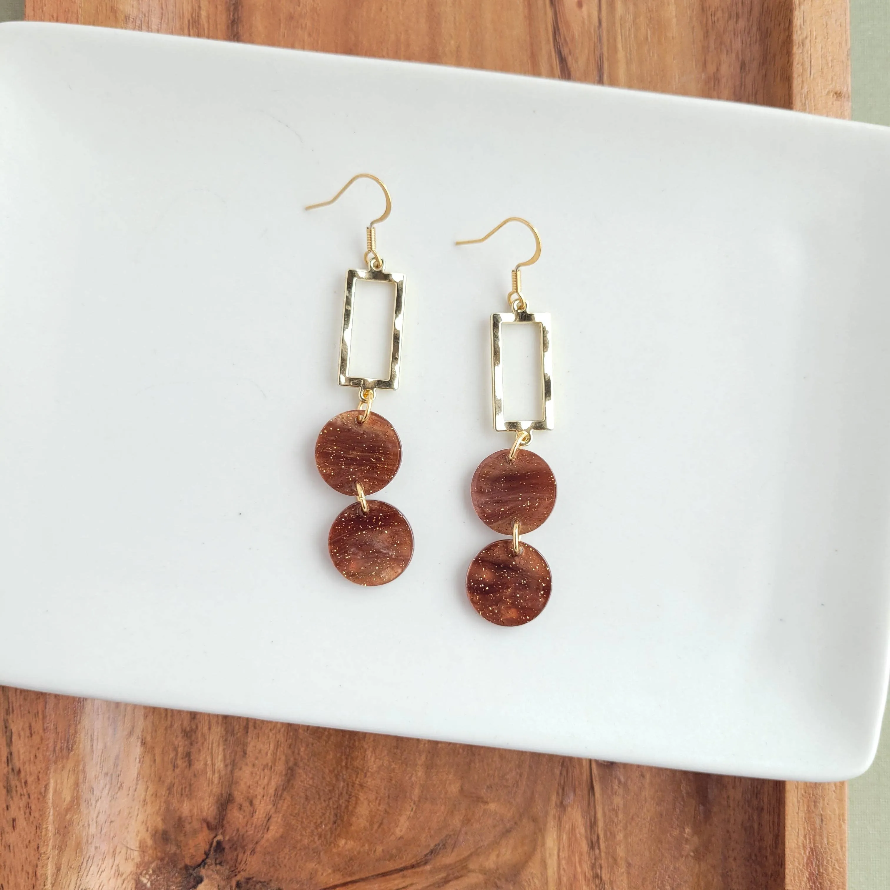 Holly Earrings - Brown Shimmer