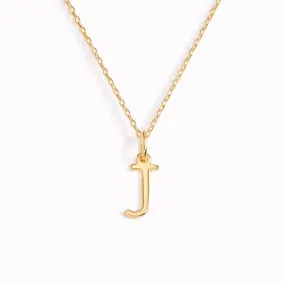 J Necklace / Gold Initial Necklace