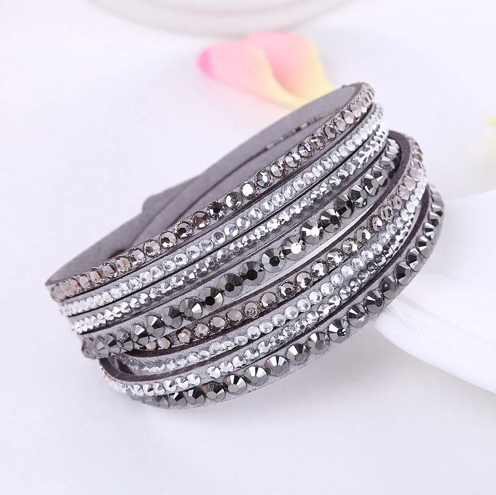 Korean velvet crystal bracelet