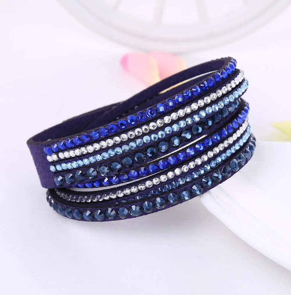 Korean velvet crystal bracelet