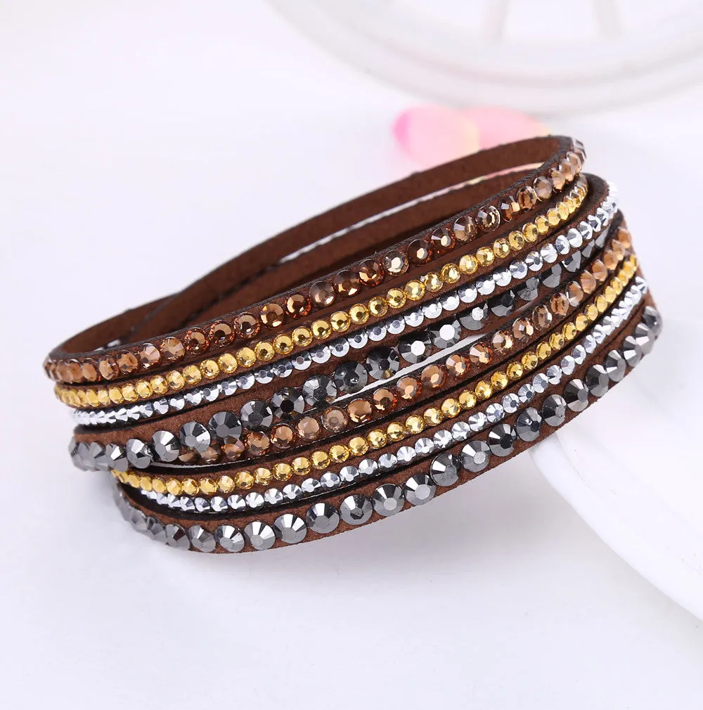 Korean velvet crystal bracelet