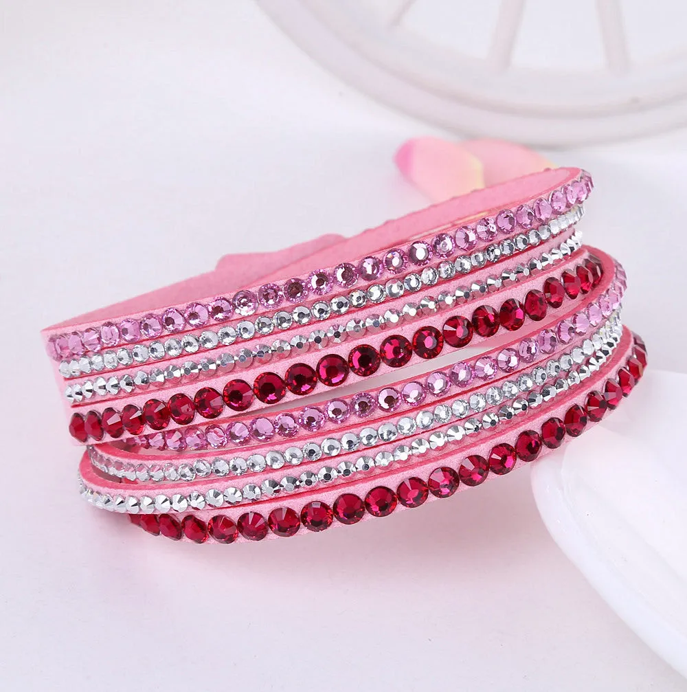 Korean velvet crystal bracelet