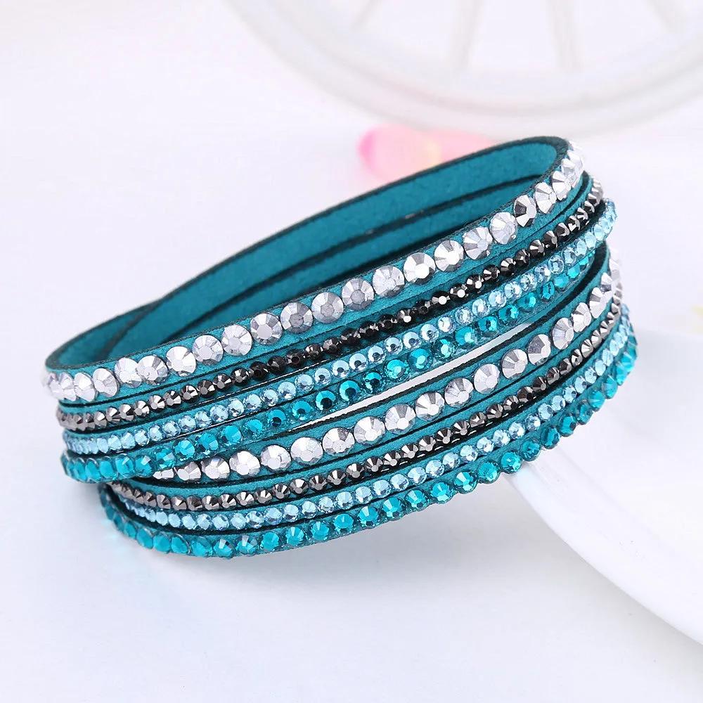 Korean velvet crystal bracelet