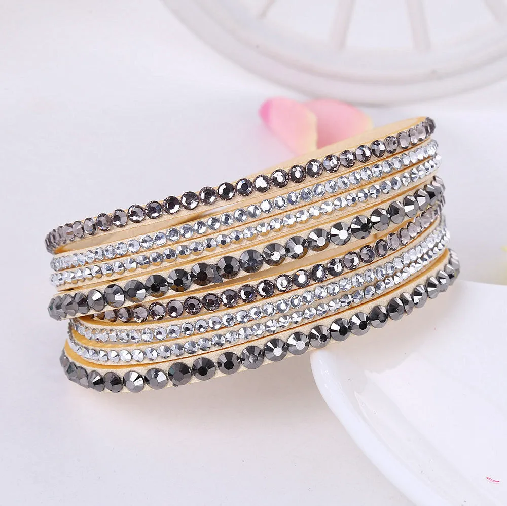 Korean velvet crystal bracelet