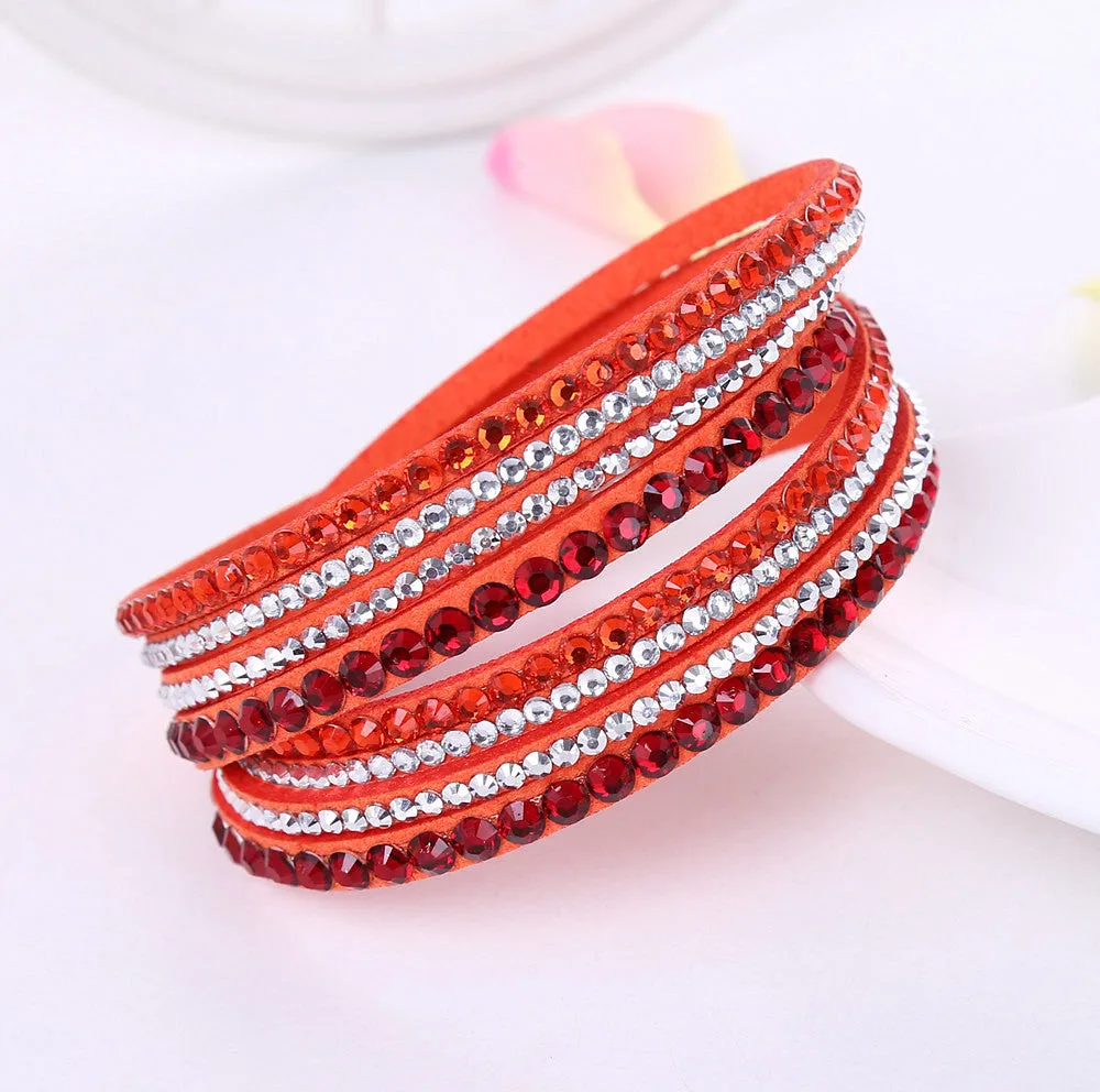 Korean velvet crystal bracelet