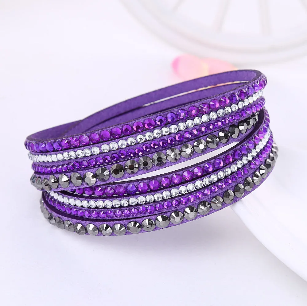 Korean velvet crystal bracelet