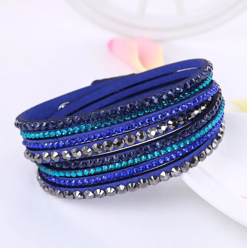 Korean velvet crystal bracelet