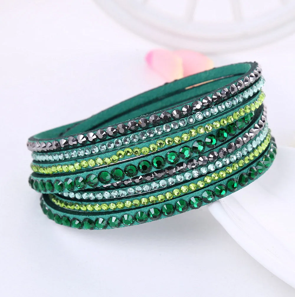 Korean velvet crystal bracelet