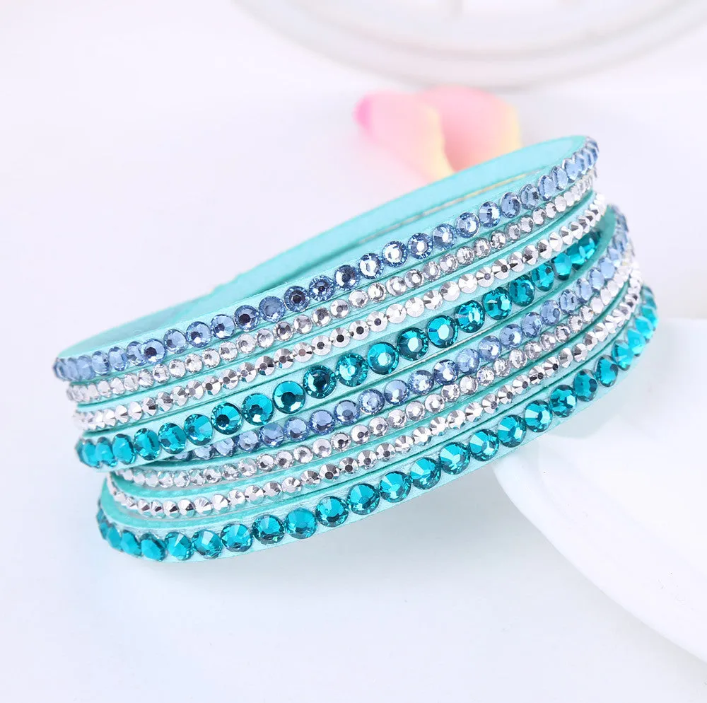 Korean velvet crystal bracelet