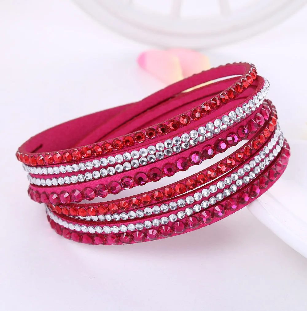 Korean velvet crystal bracelet