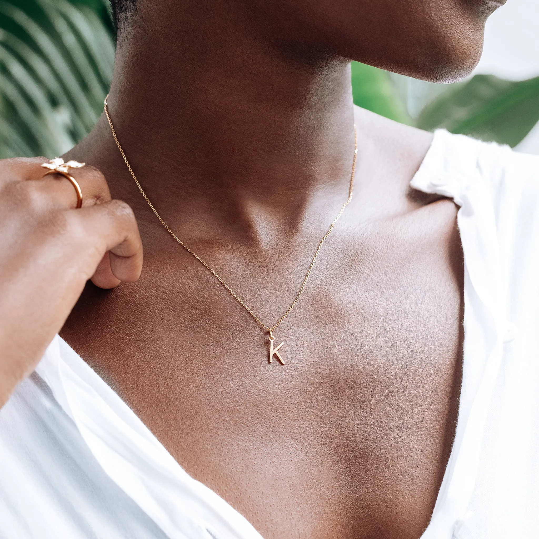 L Necklace / Gold Initial Necklace