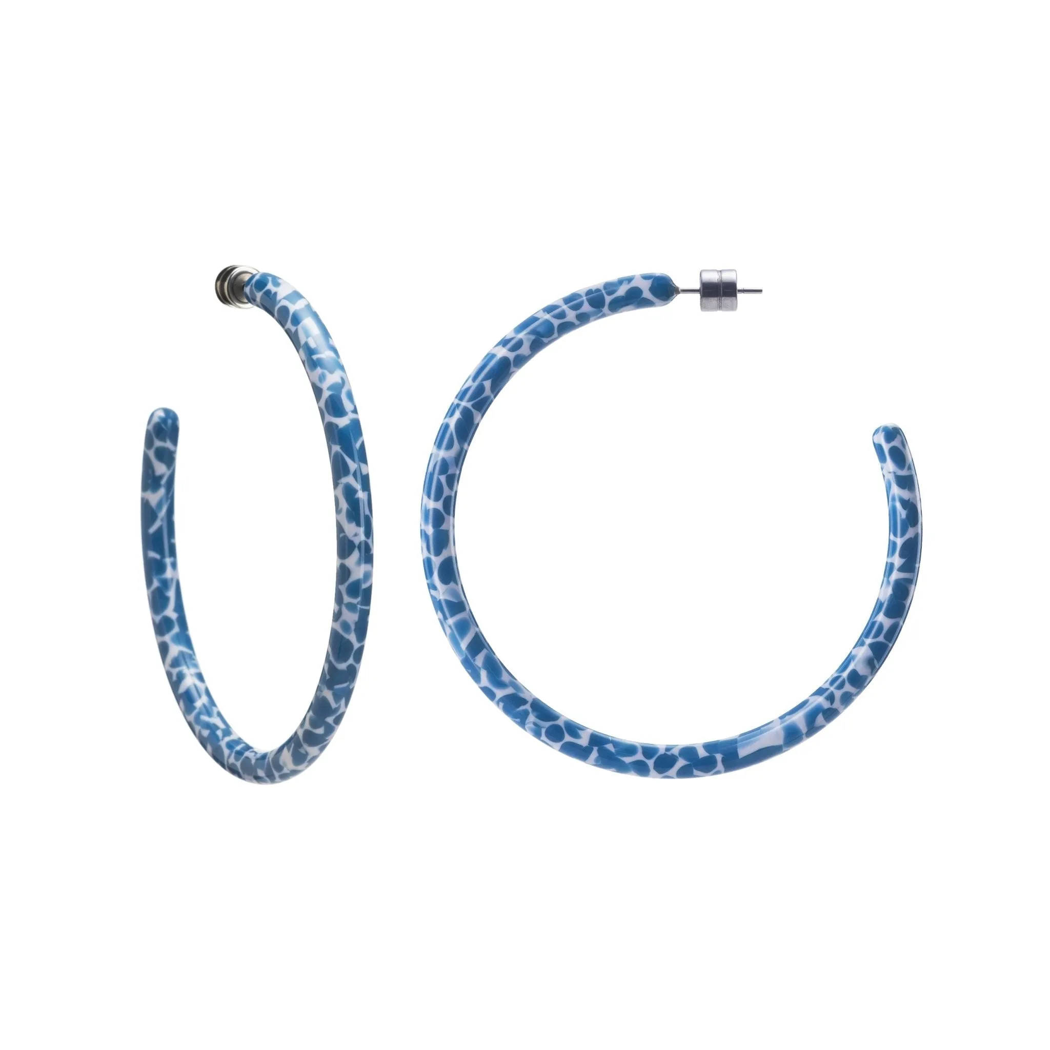 Large Hoops in Cerulean