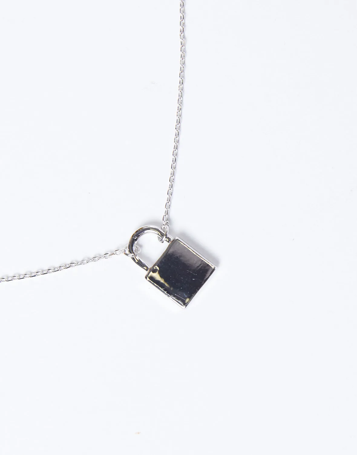 Locked Up Thin Chain Necklace