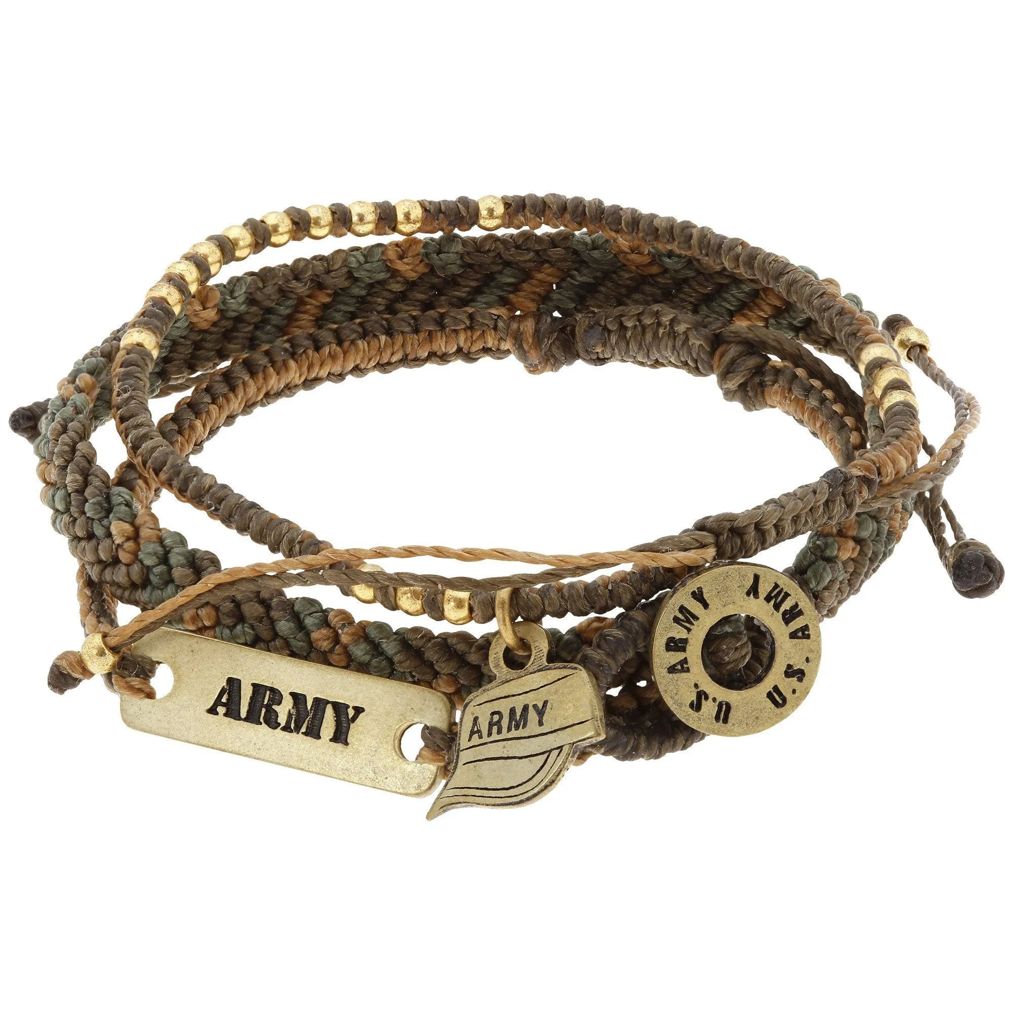 Military Hat Woven Bracelet Trio