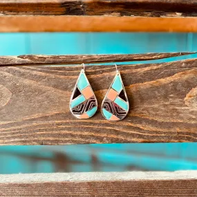 Mosaic Tear Drop Earrings