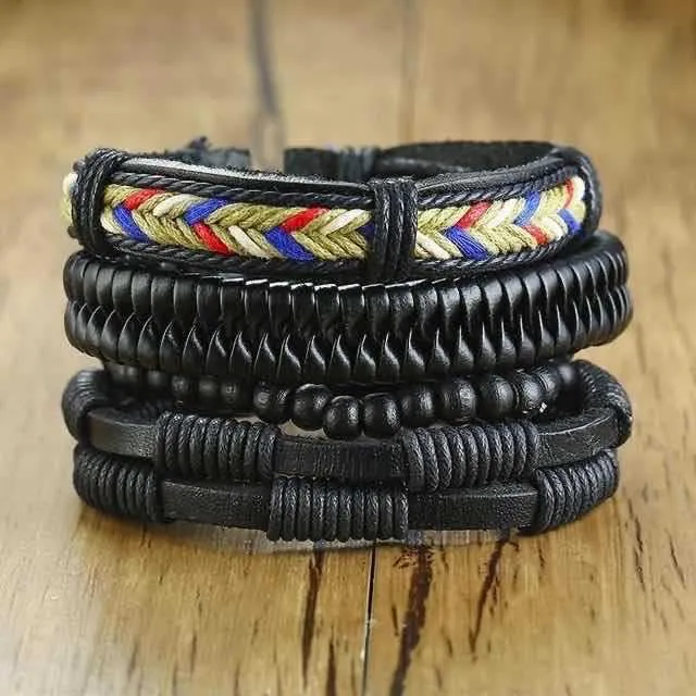 New retro woven combination set bracelet