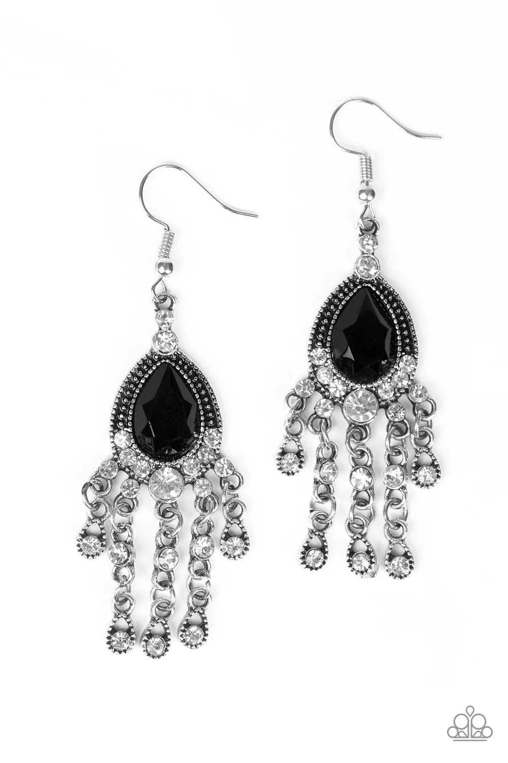 Paparazzi Earring ~ Bling Bliss - Black