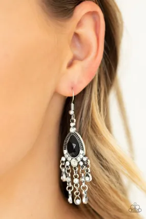 Paparazzi Earring ~ Bling Bliss - Black