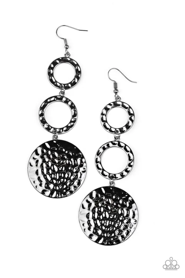 Paparazzi Earring ~ Blooming Baubles - Black