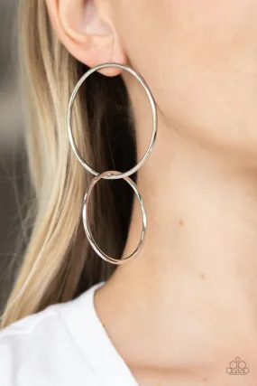 Paparazzi Earring ~ City Simplicity - Silver