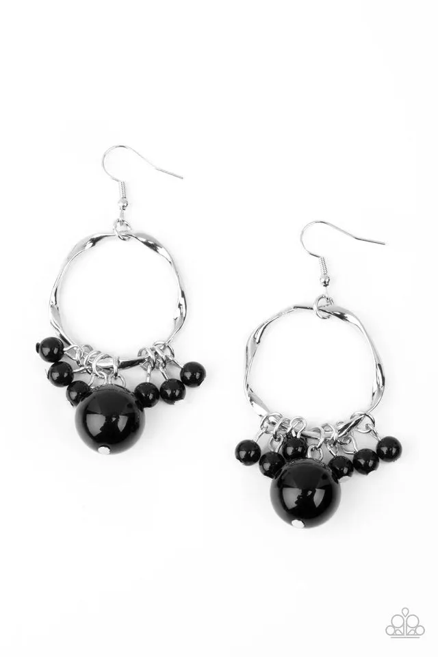 Paparazzi Earring ~ Delectably Diva - Black